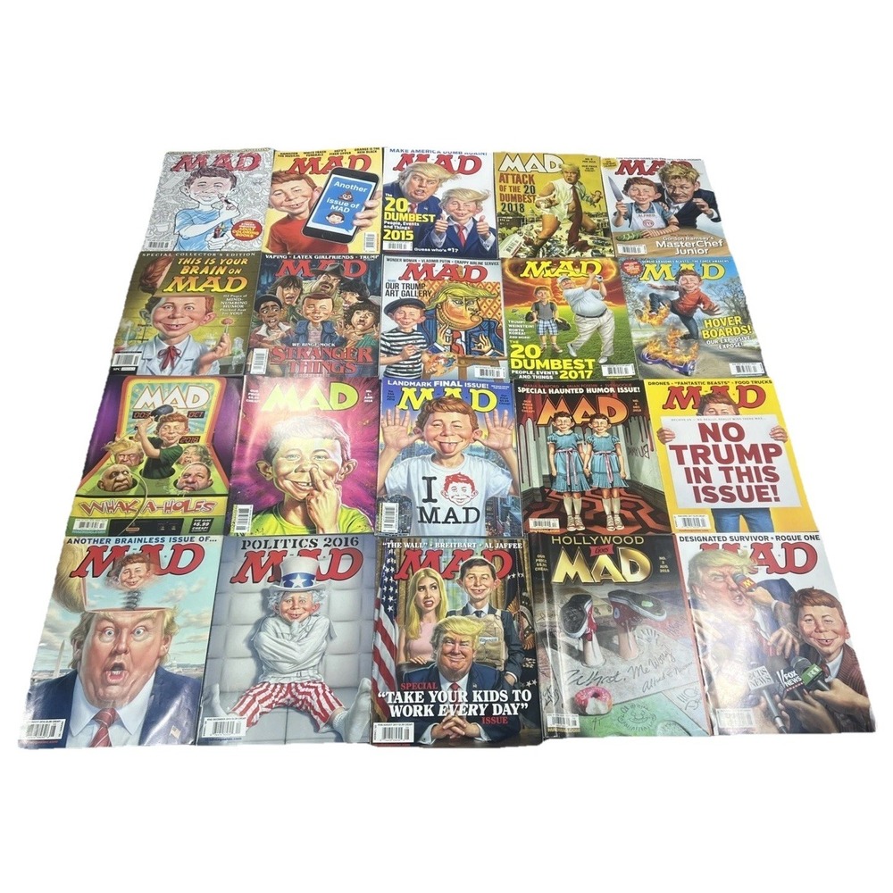 MAD Magazine Lot of 24 Trump Culture Politics Humor Book Collectible RARE ISSUES